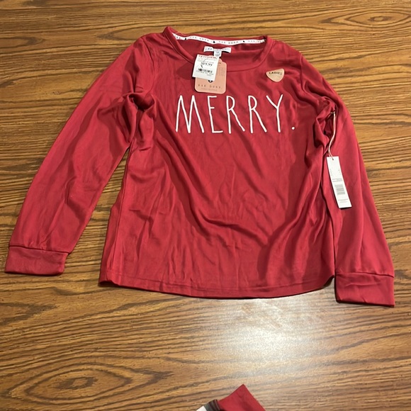 Matching Rae Dunn 2-piece christmas pajamas. Ladies, small. - Picture 4 of 6
